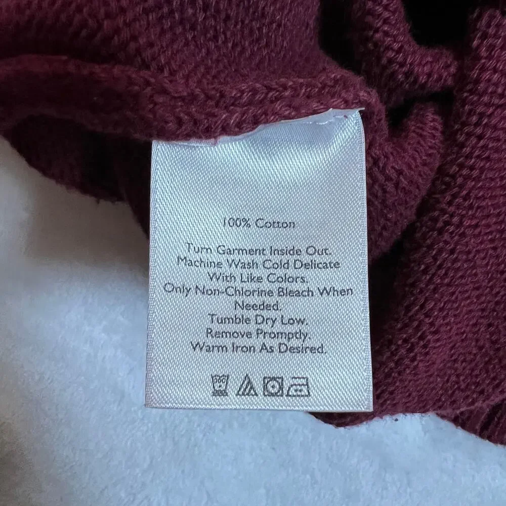 Eddie Bauer Men's Quarter Zip Pullover Cotton Knit Sweater Size Medium Academia
